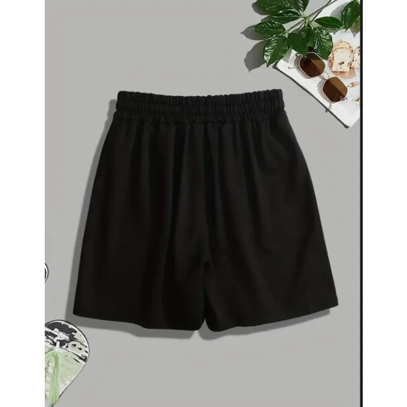 Dark Retro Pattern Printed Women's Casual and Fashionable Y2K Shorts, Unisex Casual Straight Leg Pants