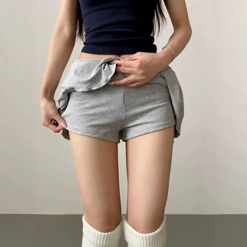 Waist-Flipping  Ruched Skirts Prevent Exposure Golf Sports Women Short Dress High Elasticity Athletic Short High Waist Skirt