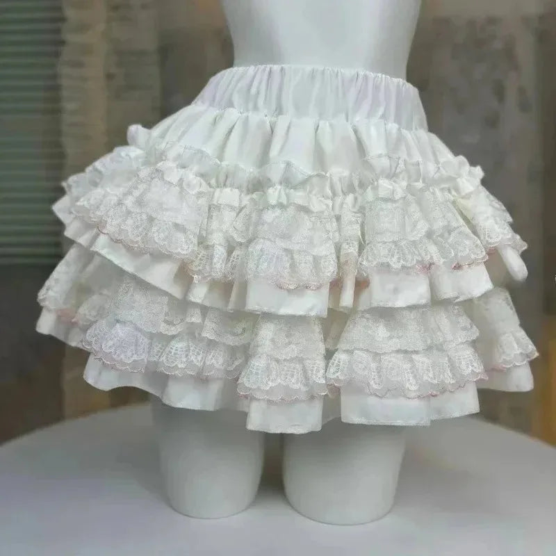 Mini Skirts for Women Sweet Cute Jupe Fashion Summer Japanese 2026 Faldas Mujer De Moda Bow Polka Dot Ruffles Y2k Skirt
