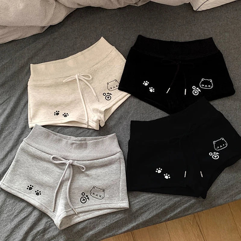 Kawaii Bear printed Women's shorts Japanese cute  summer casual harajuku Elastic waist Women pants Fashion shorts for women y2k